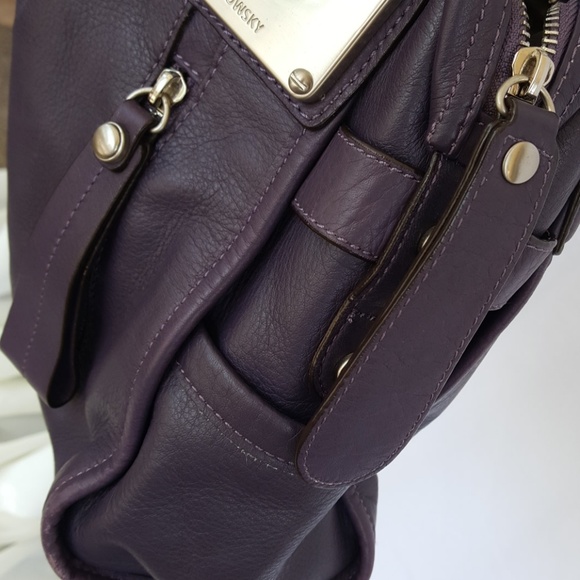 Makowsky Plush Purple Handbag - Picture 4 of 8